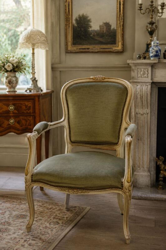 Starožitné francúzske kreslo Louis XV